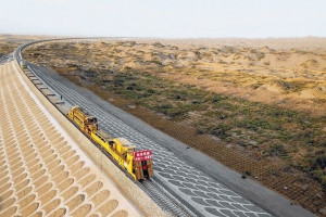 В Китаї найкращим в галузі екології визнано проект захисту залізниці від піщаних бур 