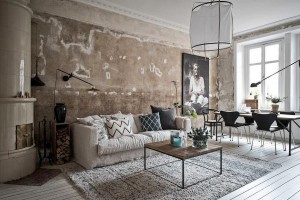 Суровый дизайн: скандинавская квартира с грубыми бетонными стенами (фото)