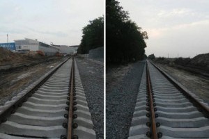 В "Борисполе" уложили первые 250 метров скоростной железной дороги