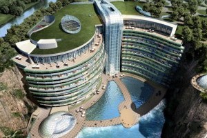 В Китае построили первый в мире отель в заброшенном карьере (ФОТО, ВИДЕО)