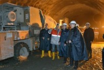 Несмотря на зимний период Бескидский тоннель строят круглосуточно 