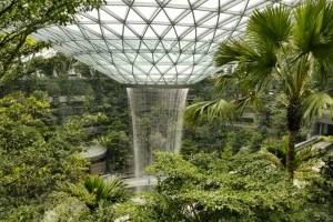 В аэропорту Сингапура откроют самый большой в мире крытый водопад (фото)