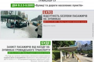 В Україні заборонять проектувати зупинки громадського транспорту без захисних огороджень (Інфографіка)