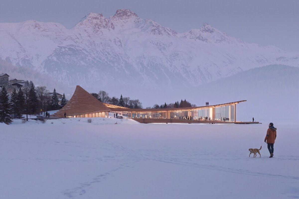 У Швейцарії відкрили дерев’яний павільйон з видом на озеро Санкт-Моріц (ФОТО)