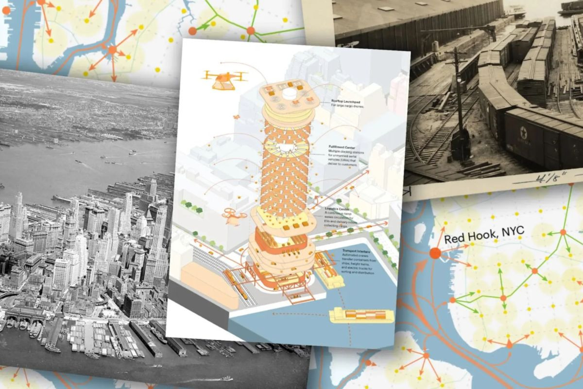 Проєкт повітряно-морської вежі доставки може змінити логістику у Нью-Йорку (ВІЗУАЛІЗАЦІЇ)