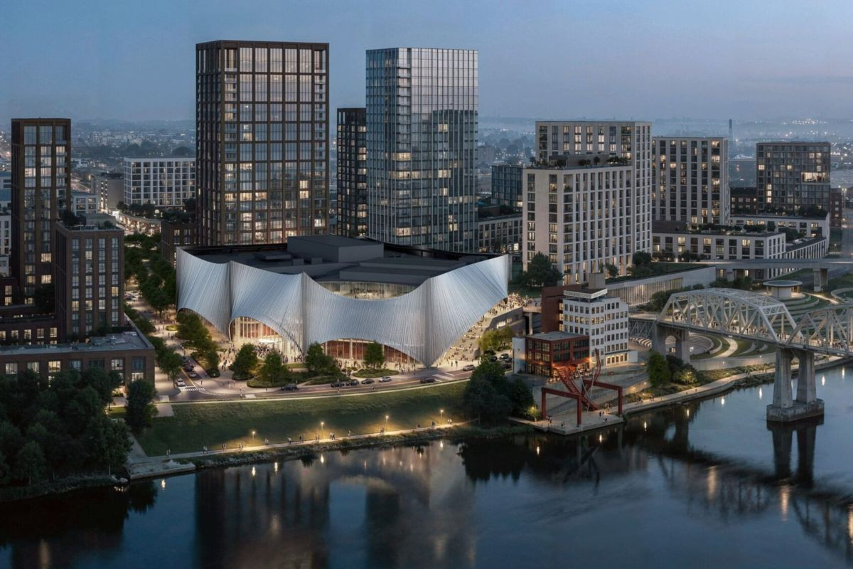 У Нешвіллі представили культурний центр із фасадом у вигляді металевої завіси (ВІЗУАЛІЗАЦІЇ)