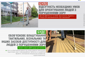 В Україні планується створити доступне середовище для людей з порушеннями зору