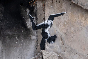 Бенксі підтвердив авторство графіті на руїнах у Бородянці (ФОТО)