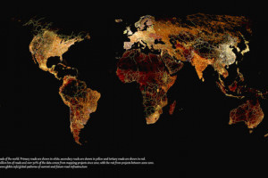 Складено унікальну мапу всіх доріг у світі (ІНФОГРАФІКА)