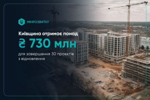 Київщині виділять понад 730 млн гривень на завершення 30 проєктів з відновлення