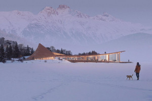 У Швейцарії відкрили дерев’яний павільйон з видом на озеро Санкт-Моріц (ФОТО)