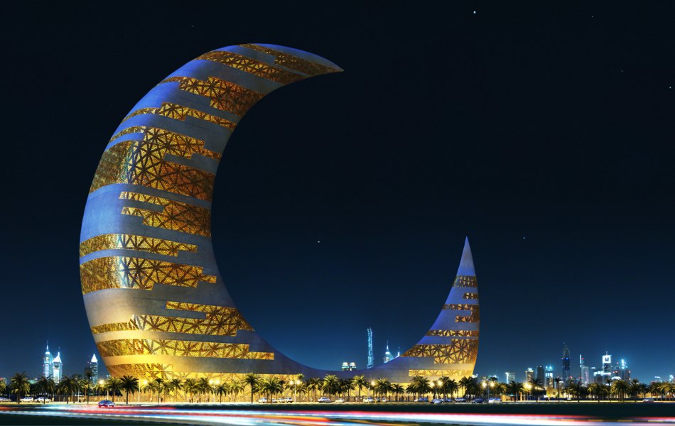Лунная башня»: «космический» проект небоскреба-полумесяца в Дубае (фото)