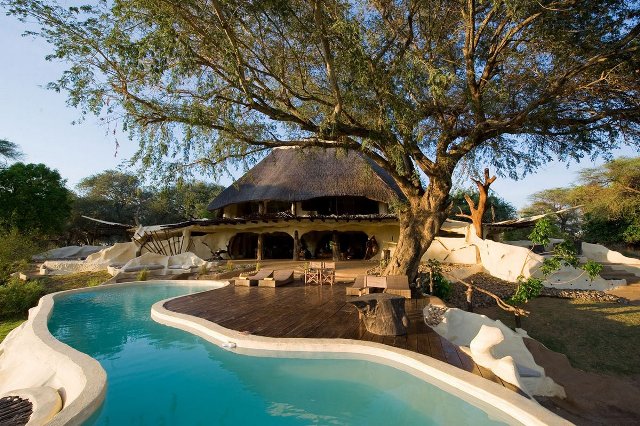Дом на выходные, Замбези, Замбия, Chongwe River House, сафари, чудаковатая архитектура, красивое жилье, африканская природа