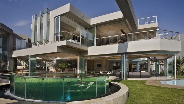 Дом частный дом, двухэтажный дом, дом и стекла, Nico Van Der Meulen Architects, Glass Housе, Южная Африка 
