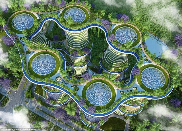 Экорайон, жилой массив, архитектор Винсент Каллебот, Нью-Дели, Индия, Hyperion, 36 многоэтажек, фермерские хозяйства  
