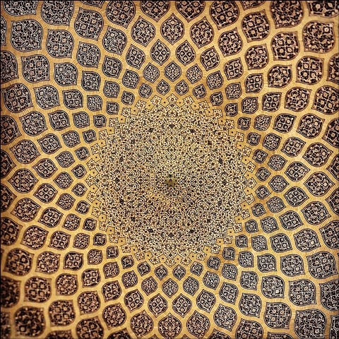 Потолок, Иран, мозаика, мечети, мозаичные композиции