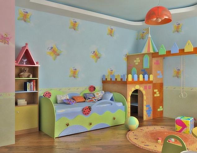 Идеальным вариантом отделки стен в детской могут стать обычные бумажные обои