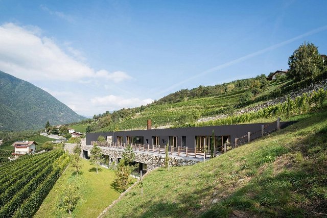 Вилла, Villa P, дом, особняк, резиденция, виноградники, Больцано, Италия, 