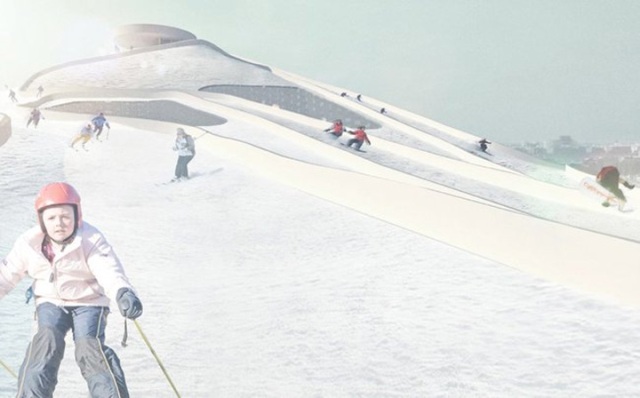 На крыше будут обустроены лыжные трассы
