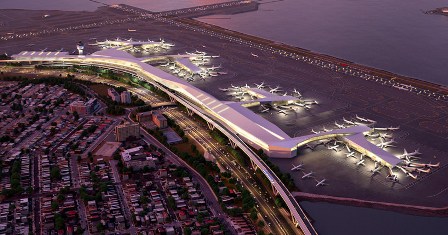 Новый аэропорт будет максимально интегрирован с разными типами транспорта - как наземного, так и водного. 