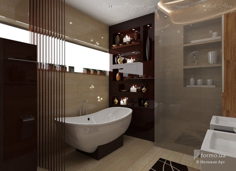 Уютная ванная комната в современном стиле