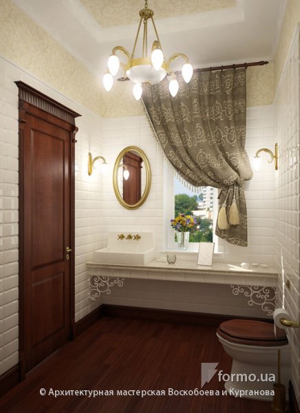 Роскошная ванная комната в классическом стиле 