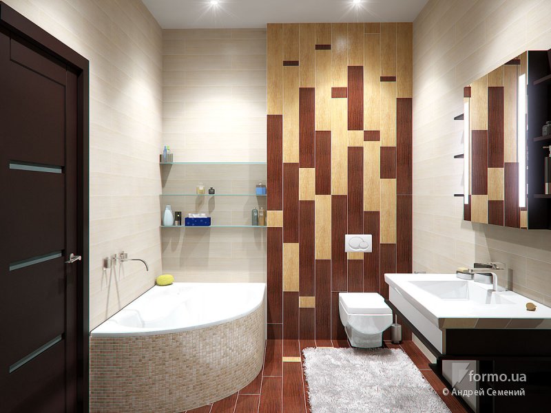 Стильная ванная комната, современный стиль